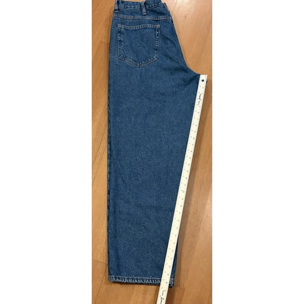 Vintage LL Bean Fleece Lined Relaxed Fit Jeans Mens 38x32 Blue Denim Straight